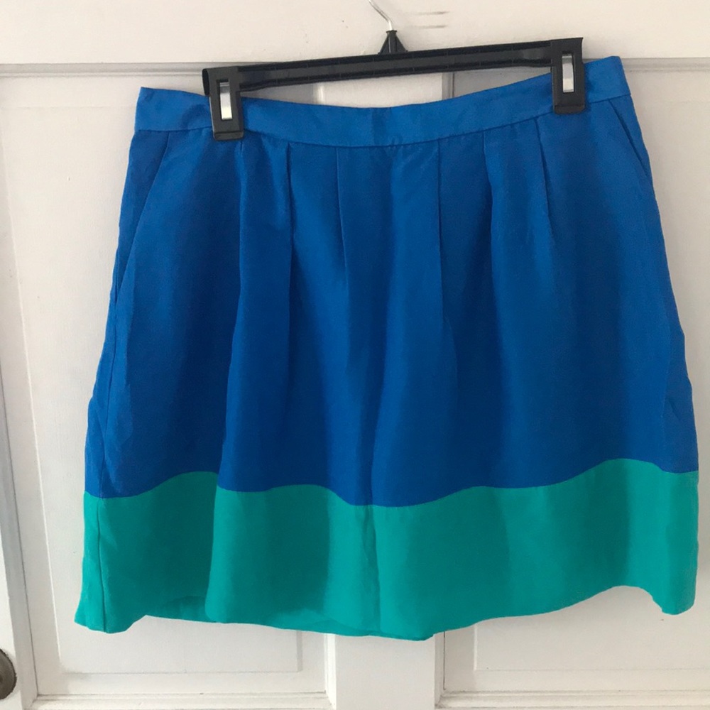 JCrew Flowy Color Block Skirt